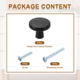thumbnail image 3 of 5Pack Round Cabinet Knobs,  1.3" Dia x 1.02" Height Drawer Knob Handle Pulls for Kitchen Cabinets Bedroom Dresser Wardrobe, Black, 3 of 6