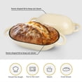 thumbnail image 4 of Dutch Oven For Bread Baking - Cast Iron Pot With Lid Sourdough  Artisan Loaves & No-knead 2 Qt / 1.9l (enameled Round Stovetop Safe) White, 4 of 7
