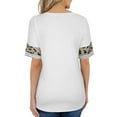 thumbnail image 3 of Gibobby Playera de Verano para Mujer Mujeres Blouse Top Flower imprimir con estilo T - camisas(Blanco,G), 3 of 5