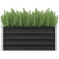Garden Raised Bed Galvanised Steel, Rectangular Garden Planter for