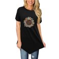 thumbnail image 2 of Día de la Independencia Moda Mujer Casual Manga corta Cuello redondo Impreso Tops Blusa Pompotops hkajfhjk468672, 2 of 6
