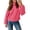Pink, variant on UDAUDU Womens Zip Up Sweaters Striped Mock Neck 2026 Fall Trendy Casual Long Sleeve Loose Fit Knit Cardigan Tops L
