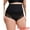Black, variant on Unique Bargains Lace Trimmed High Waisted Tummy Briefs XL Black