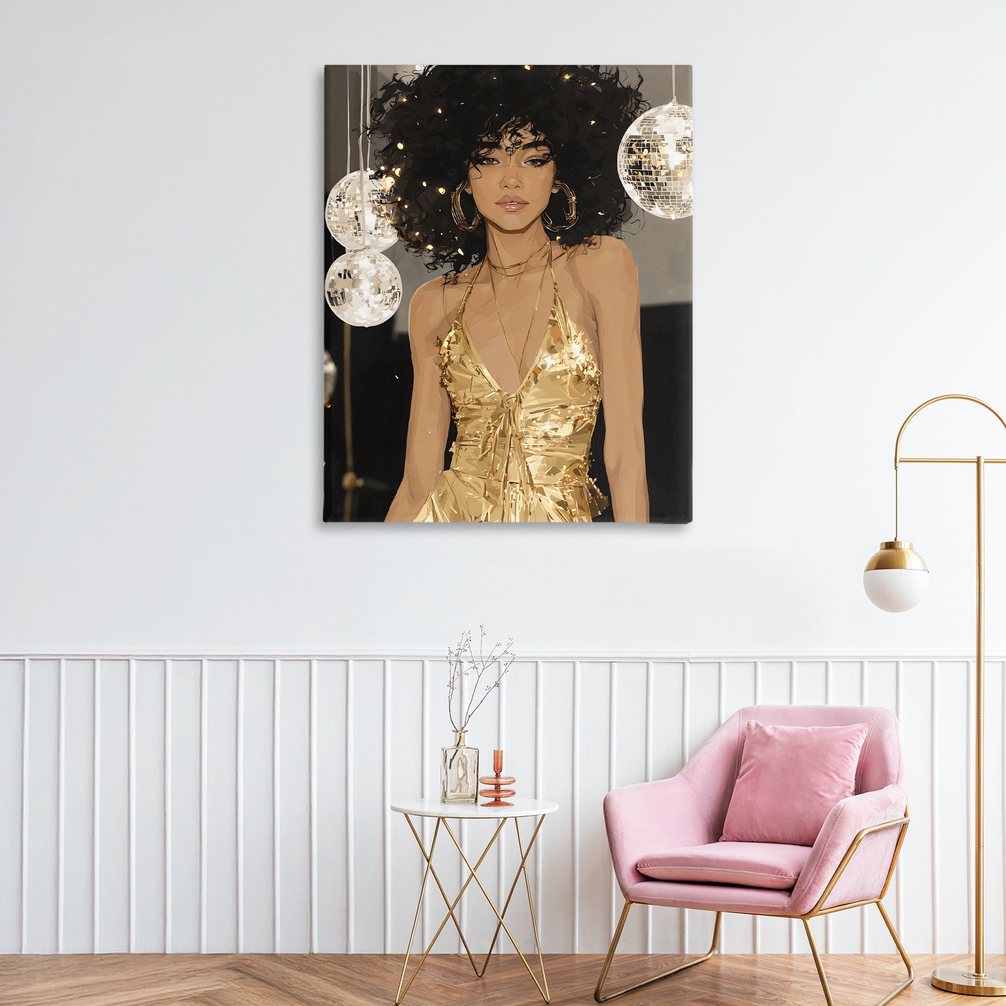 Stupell Industries Golden Disco Dream Party Canvas Wall Art, design by Franklyn Gregory