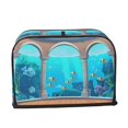 thumbnail image 2 of Sikiie Underwater Aquarium Arches Toaster Covers 2 Slice Dustproof Toaster Cover Bread Machine Cover, Dustproof Cover - 11.4" x 7.5" x 7.9", 2 of 7