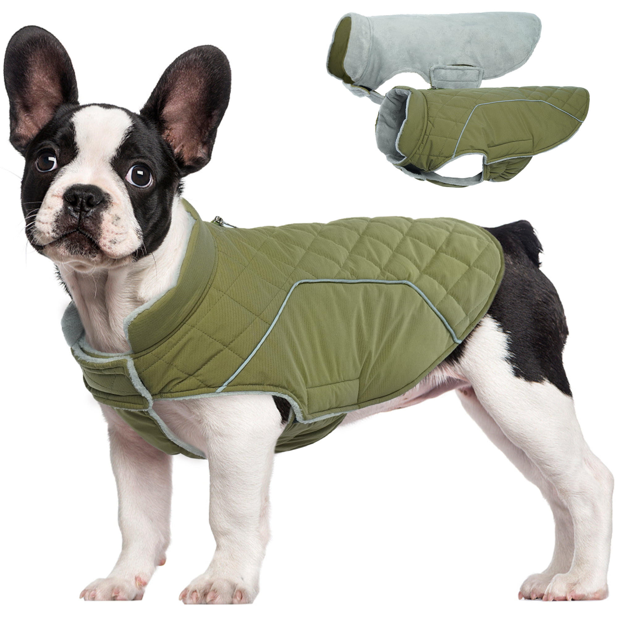 ROZKITCH Dog Winter Coat Cozy Waterproof Windproof Reversible Dog Vest ...