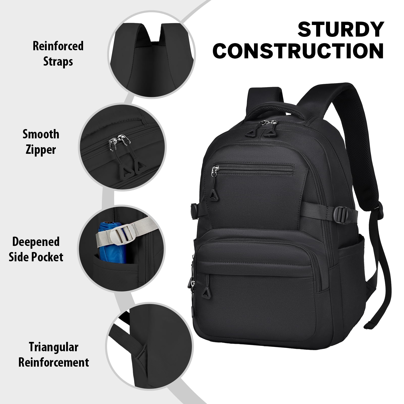 Gynky School Backpack, Large Capacity Bookbag Cute Girlish Water-Resistant Laptop Backpacks for Teen Adults Tween, Fashion Aesthetic Lightweight Travel Daypack for Women Middle School College