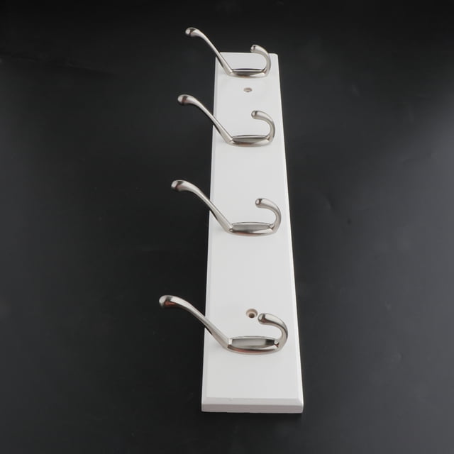 Riel De Gancho Para Montaje En Pared, Perchero De 4 Ganchos, Gancho De Bambú Para para proteger, Chaqueta, Gorro, Bolsa, Toalla café Macarena Ganchos para colgar ropa de bambú
