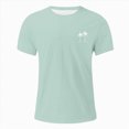 thumbnail image 4 of NOLDARES Summer Men's Graphic Print Crewneck Tees Short Sleeve Beach Vacation T-Shirts(Light Green,M), 4 of 5