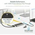 thumbnail image 4 of StarTech USB-C to Dual-HDMI Adapter, USB-C/A to 2x HDMI, 4K 60Hz, 100W PD Passthrough, 1ft/30cm Cable, USB to HDMI Converter, TAA, 4 of 6