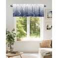 thumbnail image 6 of Ombre Blue Stripes Valances for Windows Striped Lines Waves Gradient Valance Rod Pocket Light Filtering Short Window Treatments Curtains for Kitchen Bathroom Living Room Bedroom, 42 x 12 Inch, 6 of 7