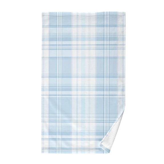 Pure Cotton Face Towel 16x28 Inches Hand Towel Bath Towel Hand Bath Towels Soft Good Water Absorption for Washing Face Wiping Face Light Blue Cloth Stripe