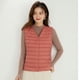 thumbnail image 5 of Terciopelo Mujer Cuello Redondo Cuello En V Ligero Jardín Correas Forro Abajo Chaqueta Chaleco Chaleco Tallas Grandes, 5 of 6