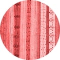 thumbnail image 1 of Ahgly Company Indoor Round Abstract Red Contemporary Area Rugs, 4' Round, 1 of 4