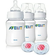 Avent 3pk Bottle 9oz With Bonus Pacis