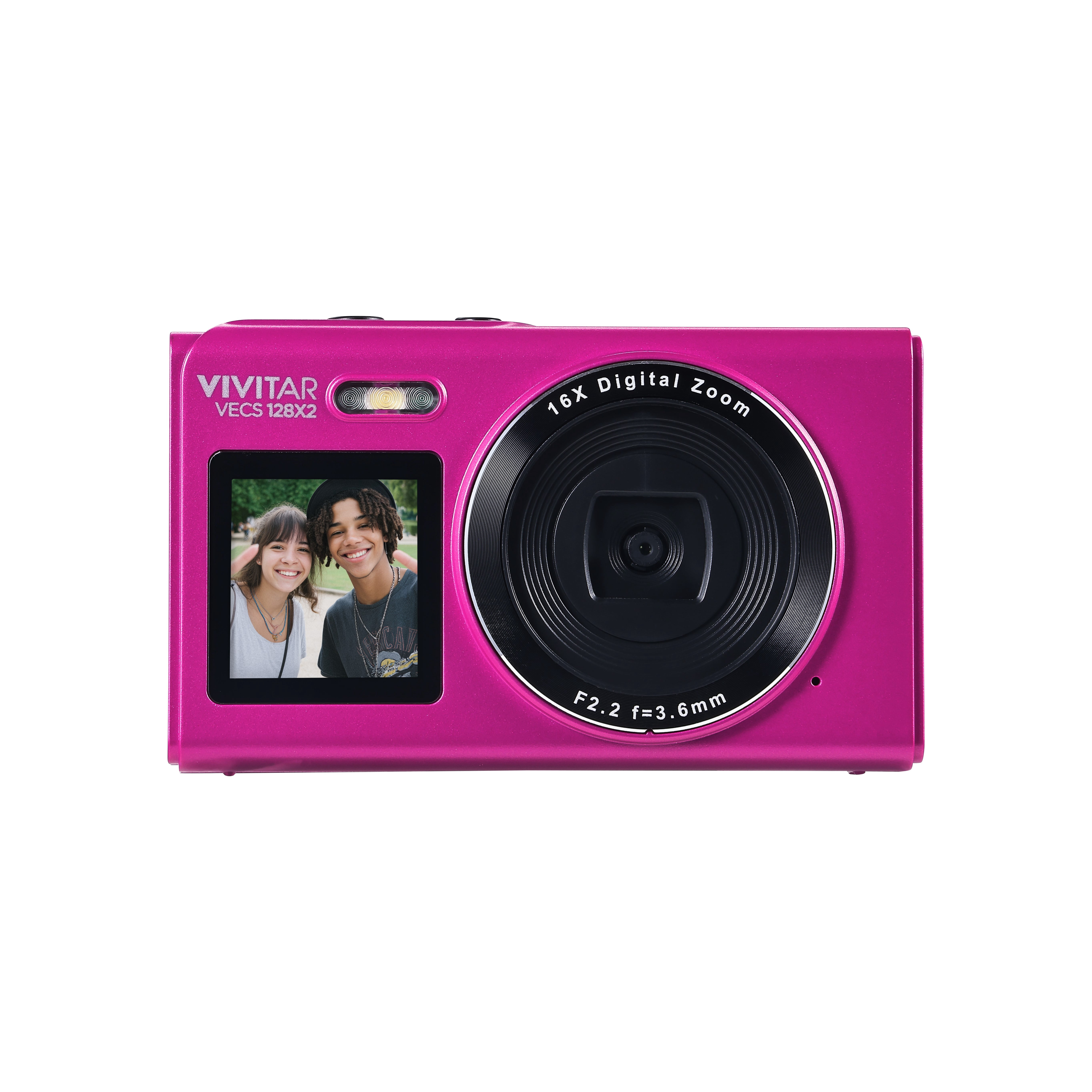 Vivitar PopSnap Dual Digital Camera, 48MP 4K Ultra HD, 16X Digital