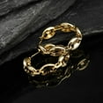 thumbnail image 2 of Gold Plated Trendy Puffed Mariner Hoop Earrings, Giorgio Bergamo Gold, 2 of 5