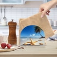 thumbnail image 6 of Dailycode 2 Pack Napkin Holder for Table Acrylic Kitchen Paper Tissue Dispenser, Starfish Beach Coconut Tree, 6 of 9