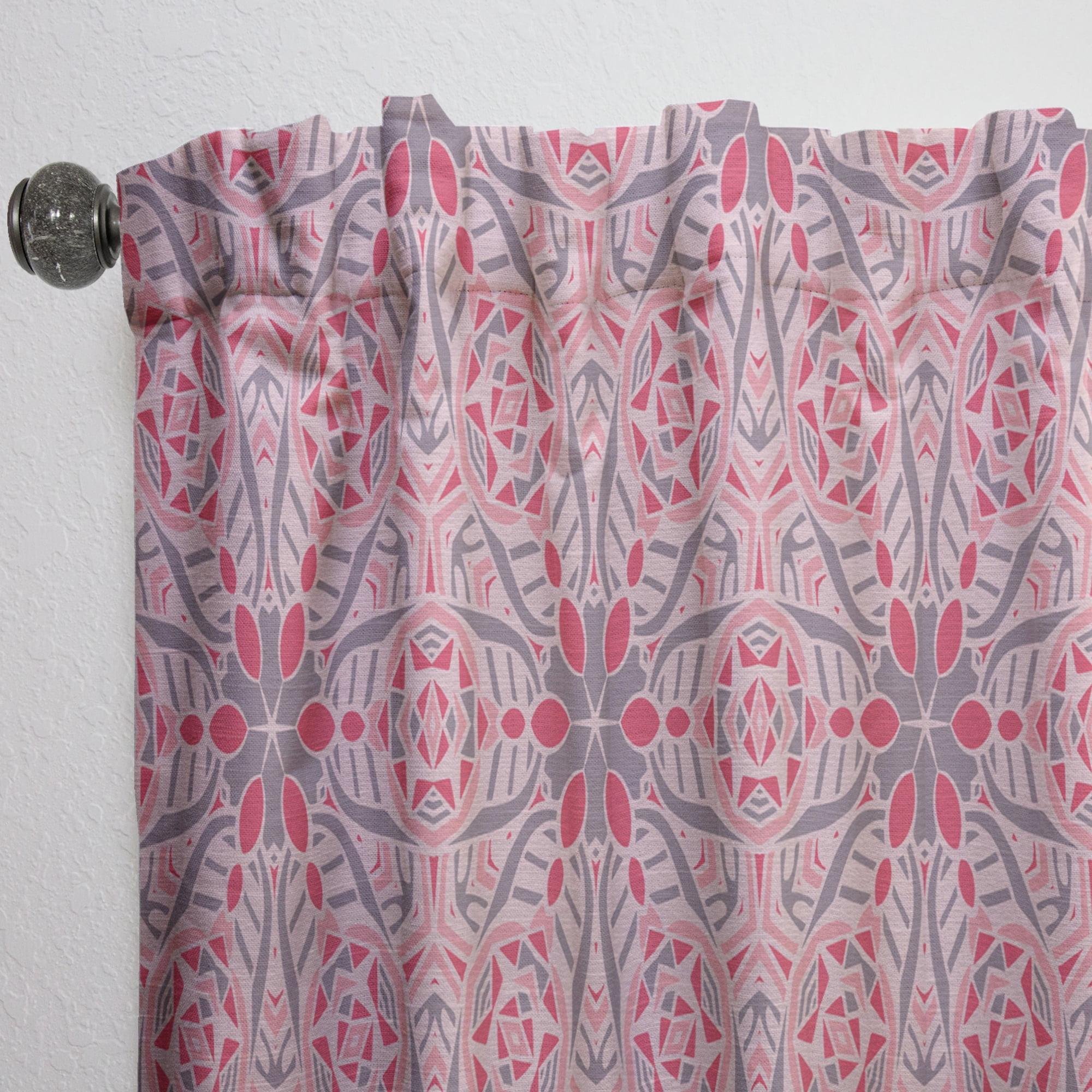 Designart 'Spheres Pink V' Bohemian & Eclectic Curtain Panel