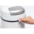 thumbnail image 2 of Bubula Step  Steel Diaper Waste Pail Container w/ Air Tight Lid and Lock, Silver, 2 of 10