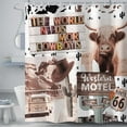 thumbnail image 3 of Rustic Western Shower Curtain, Funny Highland Cow Cattle Desert Cactus Farmhouse Bathroom Curtains, Cute Farm Animal Bath Curtain Accessories with Hooks 48X70IN, 3 of 5
