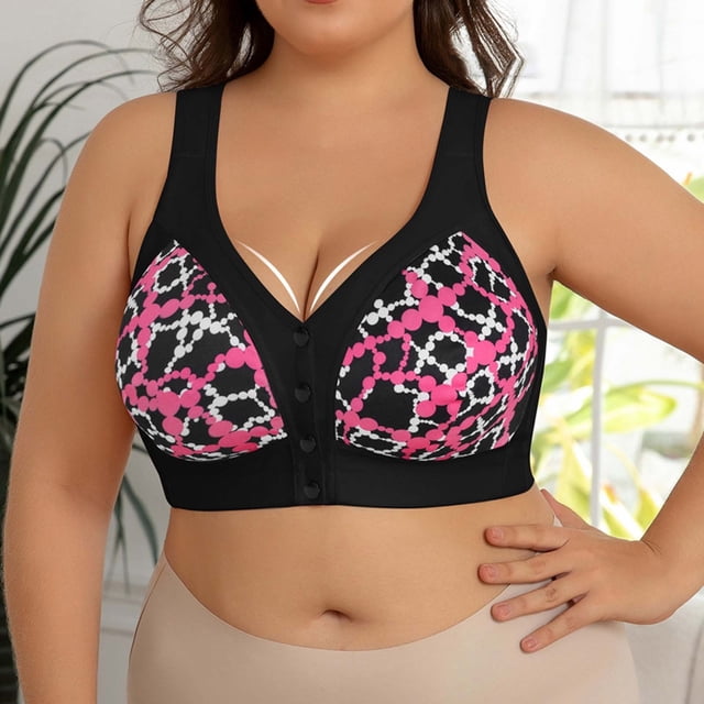 Bra Lingerie for Casual Everyday Wear - Front Buttoned Backless Comfortable Seamless Design with Adjustable Straps and Cup Pattern Suitable for All Seasons