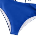 thumbnail image 4 of MGDXOX Women's Cute Ruffle Vneck Bikini Set Summer Beach Two Piece Swimsuit Tie Back Bathing Suit Cruise Outfits Blue L, 4 of 5