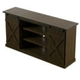 TwinStar Home Farmhouse TV Stand with Sliding Barn Doors for TVs up to