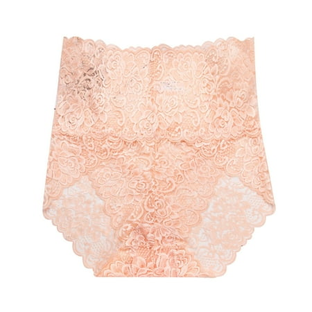 Aayomet Women Panties Seamless Out Underwear Panties Lace Crochet Lace Up For Women Panty Hollow Beige M