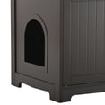 thumbnail image 6 of ZephyPaws Litter Box Enclosure with Hidden Plug,Cat Litter Box Furniture with 2 Doors,Indoor Cat Bathroom Storage Bench Side Table,Large Wooden Enclosed Cat House for Privacy,Walnut, 6 of 6