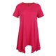 thumbnail image 2 of Camiseta de Manga Corta Acampanada Mujer Cuello En V Flojo Blusa Básica Suave Transpirable Rosa Sunnimix  Camisetas acampanadas de mujer, 2 of 8