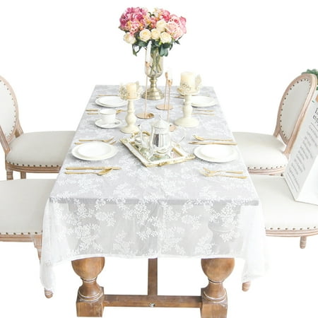 

Handmade Crochet Tablecloth Rectangle Romantic Table Cover Lace Design Table Overlays Rectangular 150*150cm，G34482