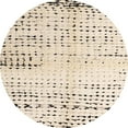 thumbnail image 1 of Ahgly Company Machine Washable Indoor Round Abstract Camel Brown Area Rugs, 6' Round, 1 of 7