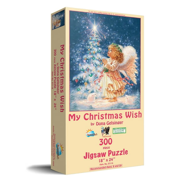 SUNSOUT INC - My Christmas Wish - 300 pc Jigsaw Puzzle by Artist: Dona Gelsinger - Finished Size 18" x 24" Christmas - MPN# 57116