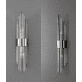 thumbnail image 2 of 2-Light Modern Wall Sconce Titanium Black Metal with Clear Class Crystal Vanity, 2 of 6