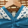 thumbnail image 5 of Cathalem Robe pour Tout-Petits, Robes Imprimées pour Petites Filles, Manches Volantées, Vêtements, Bleu 110, 5 of 5