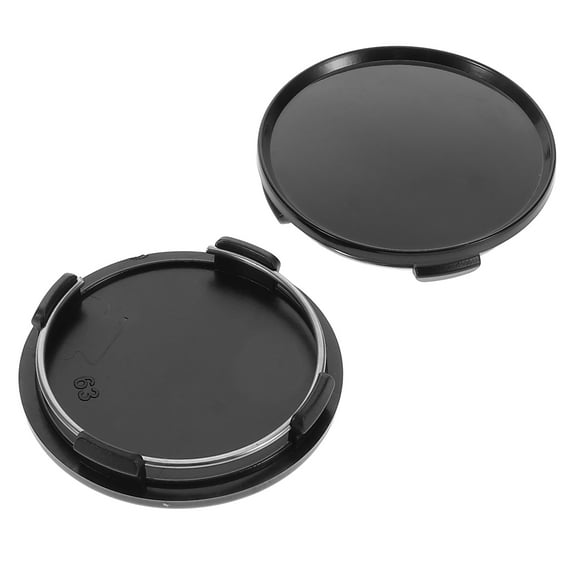 Black Car Wheel Center Hubcaps for Universal Use with Durable Plastic and Metal 63mm