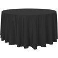 thumbnail image 1 of LAICAIW Round Tablecloth-108 Inch-Water Resistant Spill Proof Washable Polyester Table Cloth Decorative Fabric Table Cover for Dining Table, Buffet Parties and Camping, Black, 1 of 7