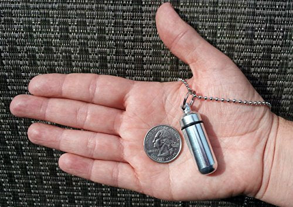 FIVE Pet/Dog/Cat - Personal CREMATION URN Keepsakes with Large Laser Engraved PAWS - Includes Velvet Pouches, Ball-Chains &amp; Fill Kit