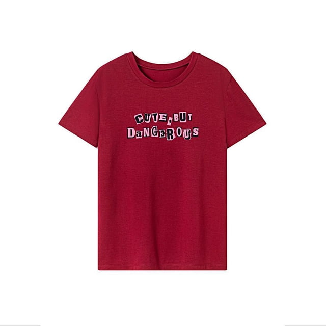 Camiseta para mujer con cuello redondo, camiseta básica para vacaciones, viajes, regalo para mujer S