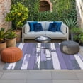 thumbnail image 2 of Purple Gray Outdoor Rug for Patio/Deck/Porch, Non-Slip Large Area Rug 4 x 6 Ft, Vintage Farmhouse Ombre Wooden Grain Indoor Outdoor Rugs Washable Area Rugs, Reversible Camping Rug Carpet Runner, 2 of 8