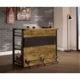 thumbnail image 2 of Renaldi 3-shelf Home Bar Wine Cabinet Rustic Nutmeg, 2 of 10