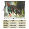 thumbnail image 3 of Manta de Baby Yoda. Manta de tela de superficie vertical súper suave de varios tamaños, acogedora y cálida, adecuada para cama, sofá, campamento, viajes, todas las estaciones, liviana y compacta de, 3 of 8