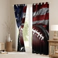 thumbnail image 3 of Homewish Gamer Football Blackout Curtains Set of 2 (52x84 Each) for Female Men Adults,USA Flag Window Curtains,Sport Theme Curtains and Drapes,Graffiti Splash Bedroom Decor, 3 of 6