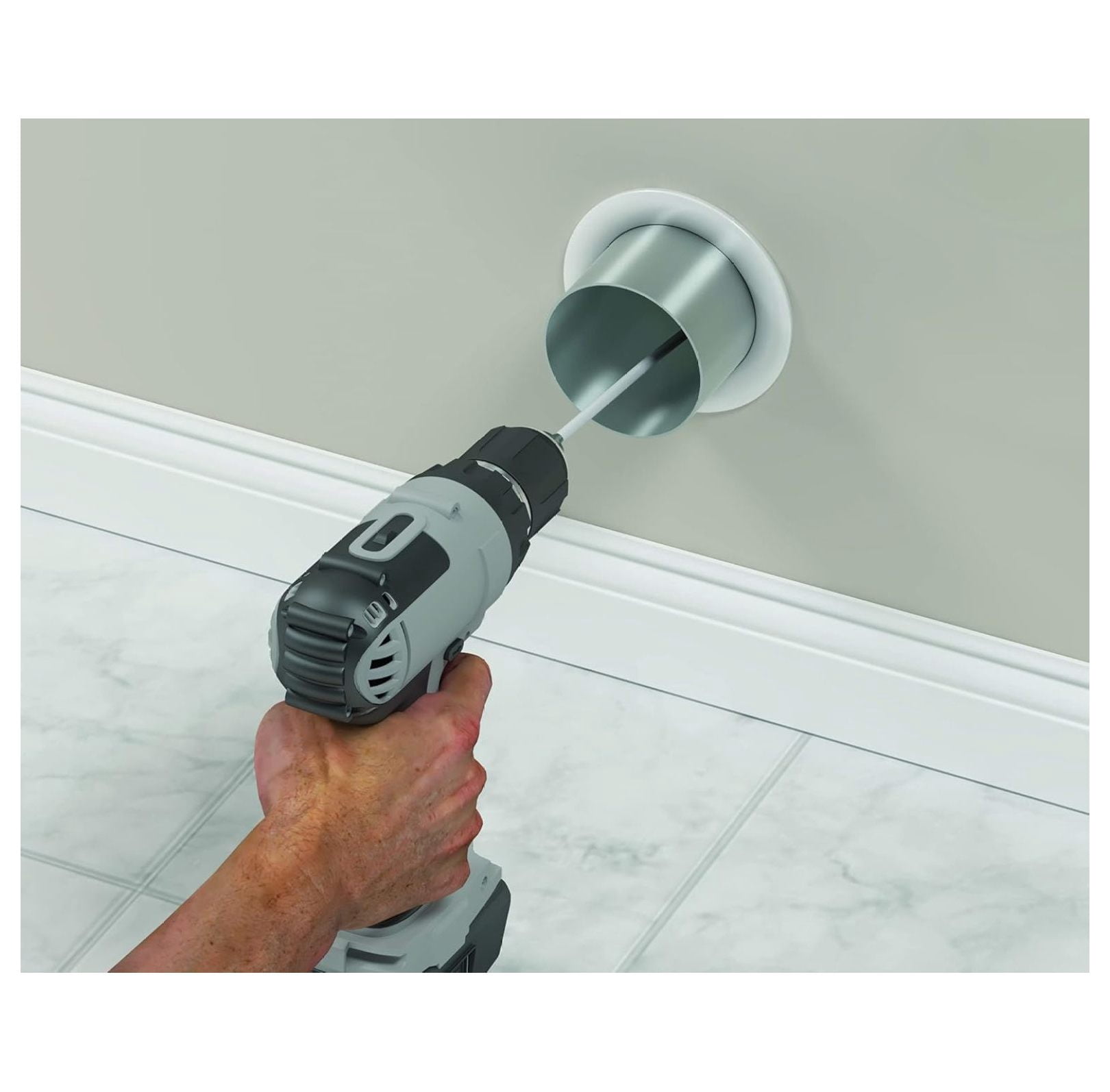 DVBRUSH12K/6 Dryer Duct Cleaning Kit, Lint Remover, Extends up to 12 Feet, Synthetic Brush Head, Use with or without a Power Drill