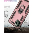 thumbnail image 5 of For Apple iPhone 16 Pro (6.3") Shockproof Hybrid Dual Layer PC + TPU with Ring Stand Metal Kickstand Heavy Duty Armor Phone Case Cover by Xpression - Rose Gold, 5 of 9