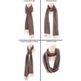 thumbnail image 7 of Cashmere Feel New England Plaid Scarf - 100% Acrylic - Super Soft - Gold Brown, 7 of 7