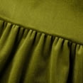 thumbnail image 6 of Ashirexll Womens Summer Dresses, Casual Dresses for Women, Fashion Solid Color Loose Round Neck Short Sleeve Velvet Dress, 6 of 7