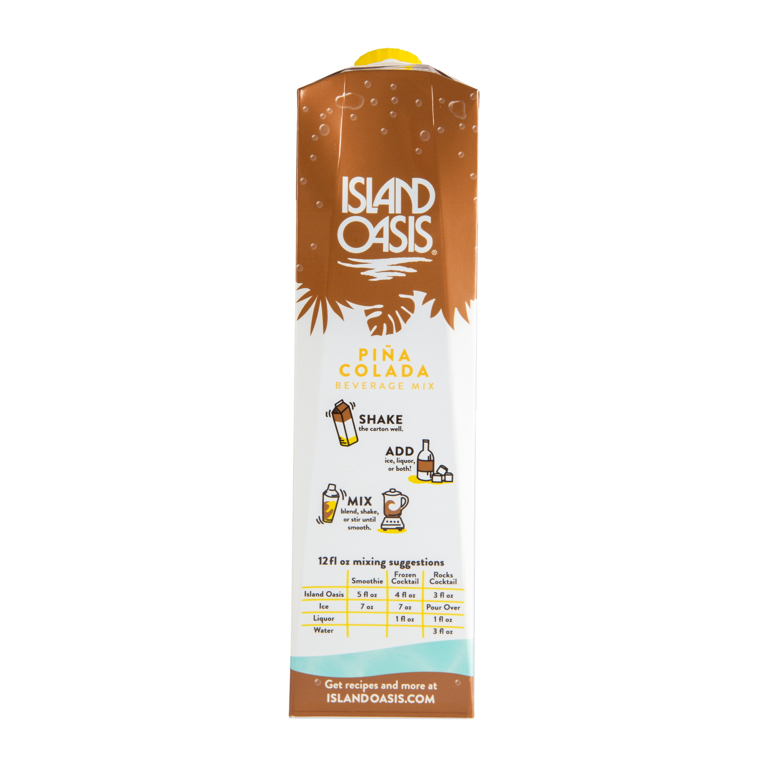 Island Oasis Pina Colada Fruit Puree Beverage Mix, 1 Ltr