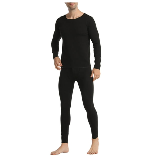 outfmvch mens underwear men thermal underwear stretch top & pants set